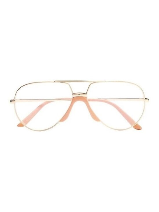 New GUCCI UNISEX AVIATOR GOLD GOLD TRANSPARENT SUNGLASSES GG0432S-30006312-001 main image 4